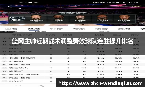 篮网主帅近期战术调整奏效球队连胜提升排名